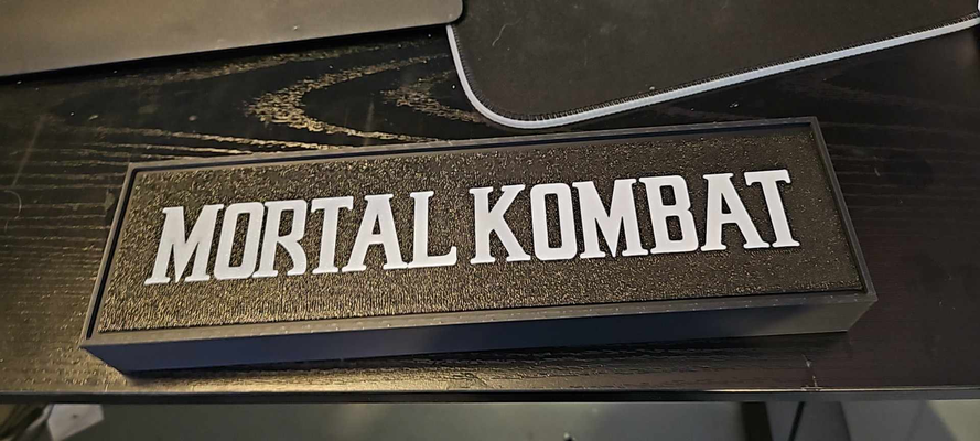 mortal kombat original logo caja ligera by tommy pistola arte señales logos mk 3d print model - Mito3D