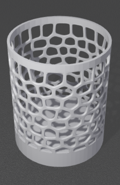 voronoi penna titolare supporto by m sciare sch generativo 3d modello my vaso porta makemyvase affettato portapenne 3d print model - Mito3D