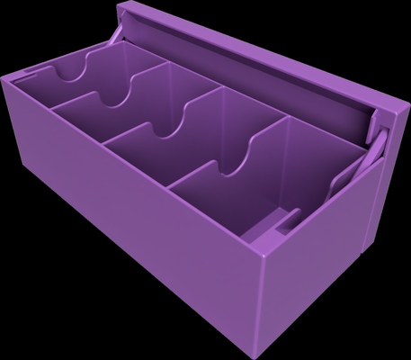 mtg linkage lid deck box - quadruple print in place by bluebeka toys & games magic gathering storage 3d print model - Mito3D