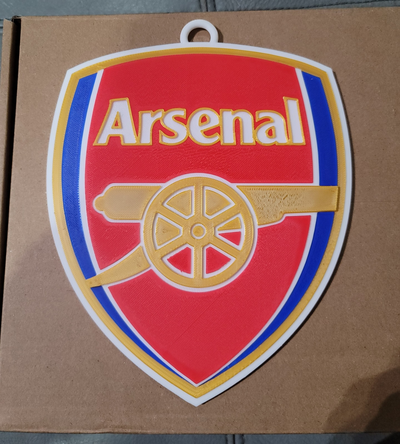 arsenal fc w lazo 3d logo 180mm serie by tiendas comestibles pasatiempo bricolaje diy deporte aire libre fútbol club liga cadena campeones 3d print model - Mito3D