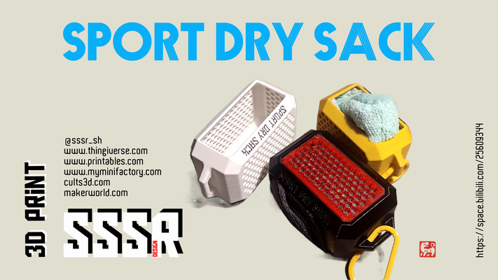 sport sec sac by sssr sh loisir diy air mousqueton serviette boîte titulaire soutien pratique portable 3d print model - Mito3D