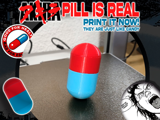 pilule récipient akira film style by goyetus outils médical médicament journal intime libre 3d print model - Mito3D