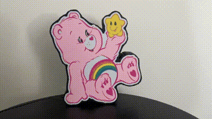 cuidado oso luz noche animar by maldición arte señales logos care bear caja ligera 3d print model - Mito3D