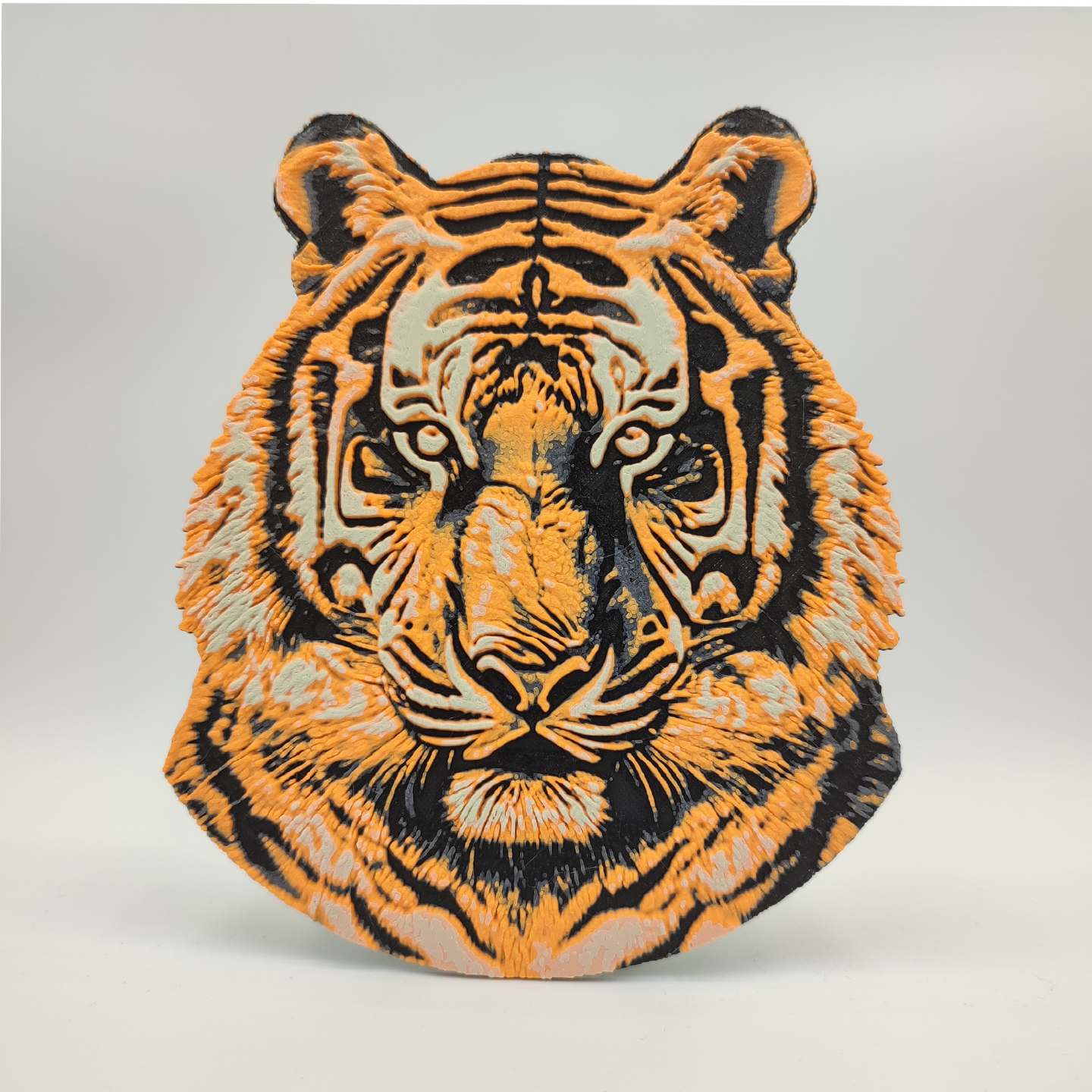 tigre forja sombreros by bamingo diseño arte 2d pintura filamentos selva bosque animal 3D print model - Mito3D