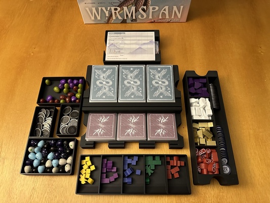 wyrmspanne einfügen by hextra spielzeuge spiele tafel brettspiele brettspiel brettspielzubehör brettspieleinlagen boardgameinsert brettspielorganisator brettspielkomponenten brettspielinlay 3d print model - Mito3D