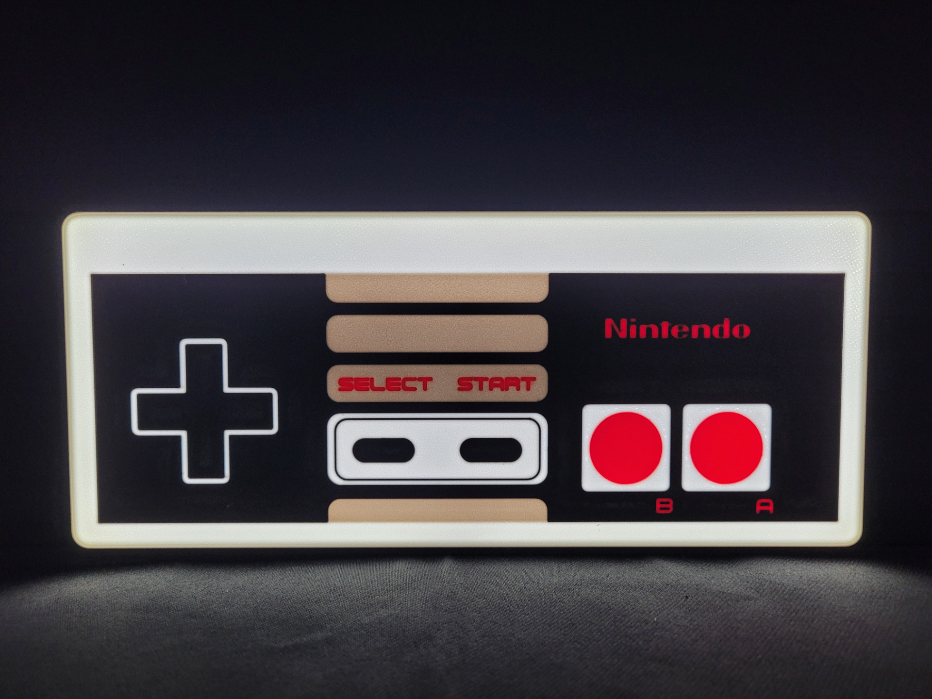 nes controller lightbox by 3d geek household decor gaming retro nintendo 3D print model - Mito3D