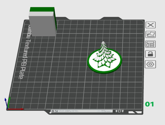 schneebedeckt baum geschenk karte box by matrix null kunst modelle 3d print model - Mito3D