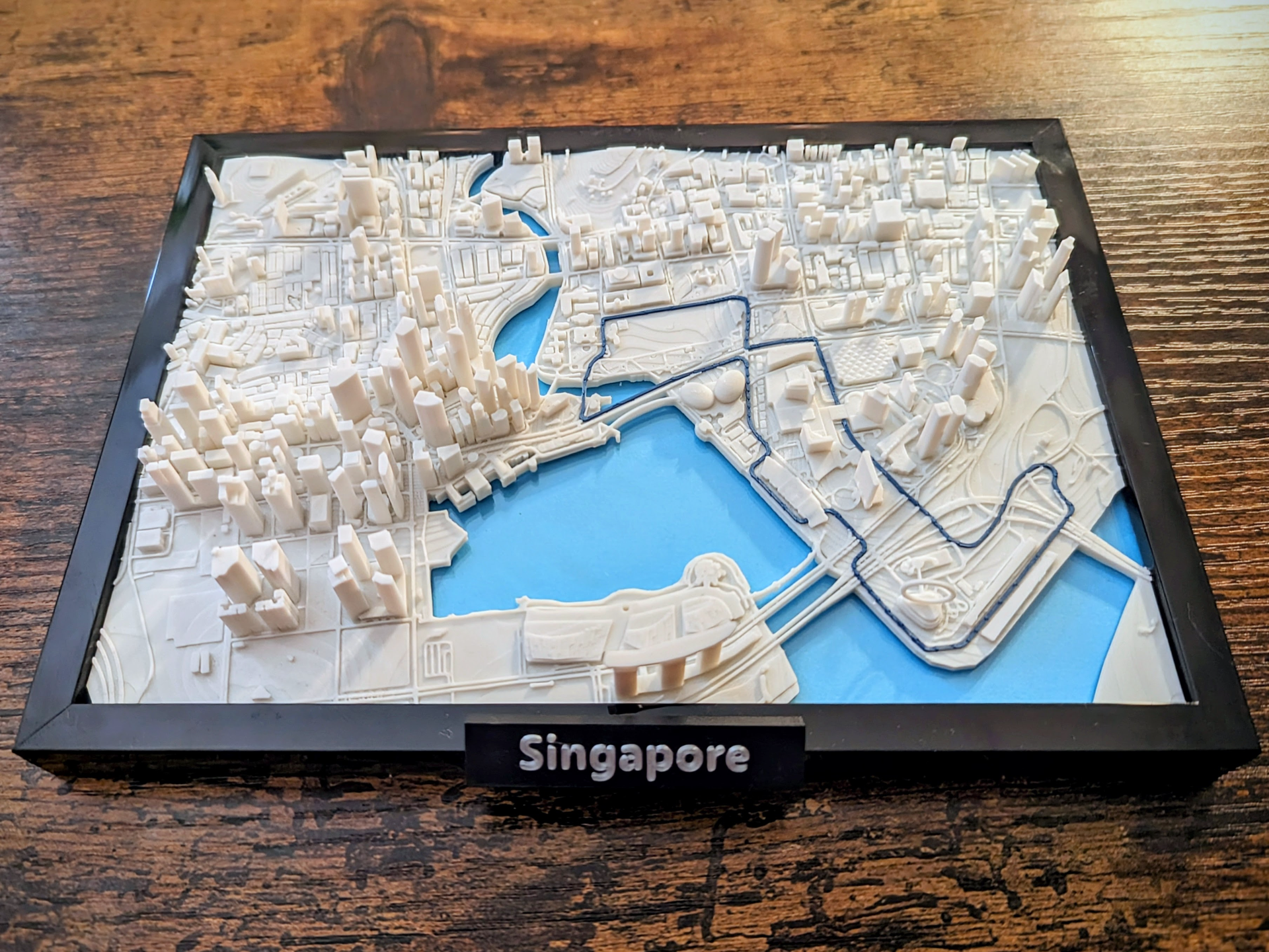 singapur 3d mini f1 edición by jarvijar casa oficina puerto pequeño bahía asia ciudad paisaje urbano miniatura terreno geografía fórmula formula1 1 ams multicolor decoración escritorio divertido cuadro bricolaje diy 3D print model - Mito3D