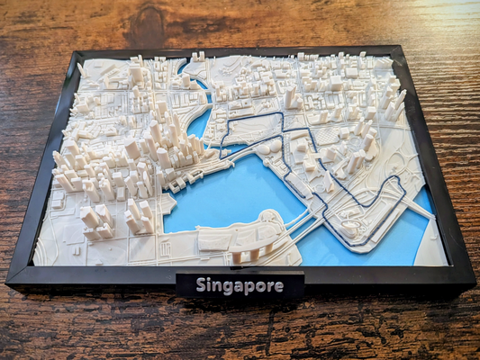 singapur 3d mini f1 auflage by jarvijar haushalt büro yachthafen bucht asien stadt stadtbild miniatur terrain geographie formel formula1 1 ams mehrfarbig dekoration schreibtisch spaß landschaft rahmen diy 3d print model - Mito3D