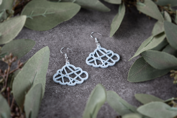 brism cloud earrings by de fashion jewelry jewelery design easy easyprint minimalistic gift christmas 3d print model - Mito3D
