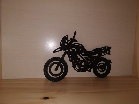 bmw f650 gs pared decoración by pavlaj arte 2d motocicleta 3d print model - Mito3D