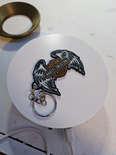 harley-davidson keychain logo by tommy gun art signs & logos harley log 3d print model - Mito3D