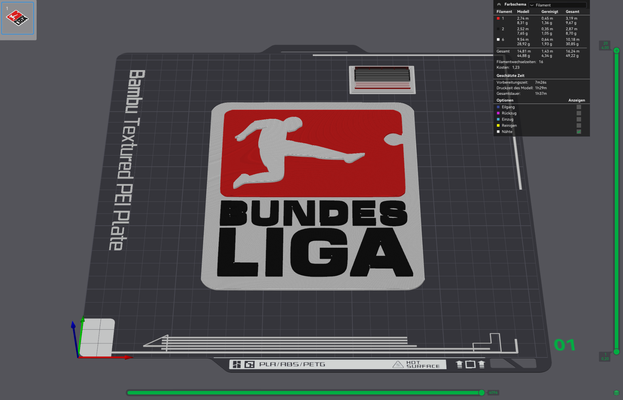 logotipo bundesliga v1 by pb1967 passatempo faça esporte ar livre futebol 3d print model - Mito3D