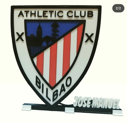 lampara atletik kulüp bilbao futbol lamba by 3debrodesing ev halkı dekor ispanya led yazdır 3d print model - Mito3D