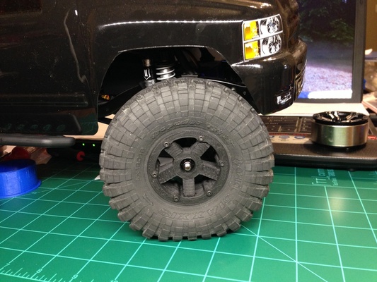 19 bead lock wheel axial scx10 or wraith 12mm hex by kxnt hobby & diy robotics 3d print model - Mito3D