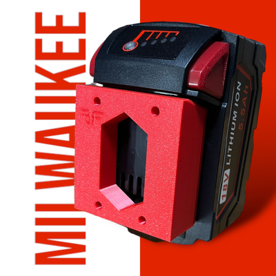 yamm - milwaukee mount by 3d prints bf tools machine batterymount battery 18v 3d print model - Mito3D