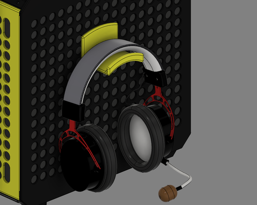 headphone hanger - qube 500 remixed by tridense tools gadgets headphoneholder headphonestand headphonehanger qube500 3d print model - Mito3D