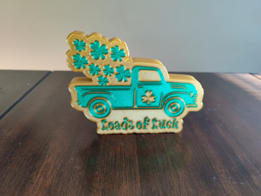 ladungen of glück abholen lkw by onkel joeys kreationen kunst zeichen logos glücklich st patricks pastetchen mehrfarbig geschichtet 3d print model - Mito3D