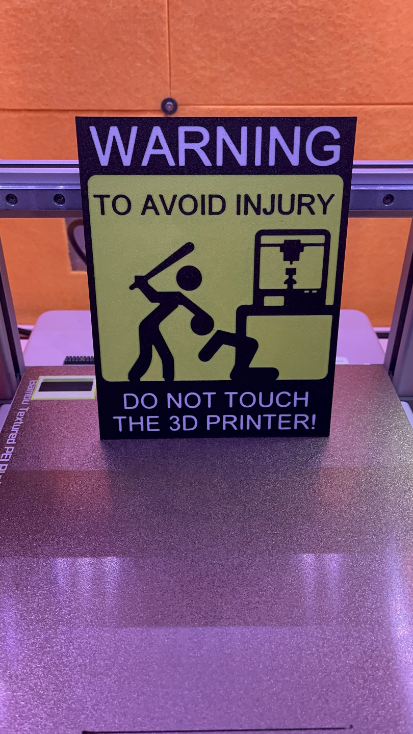 do touch sign remixed by frank tank art signs & logos 3d printer accessories warning dont 3D print model - Mito3D