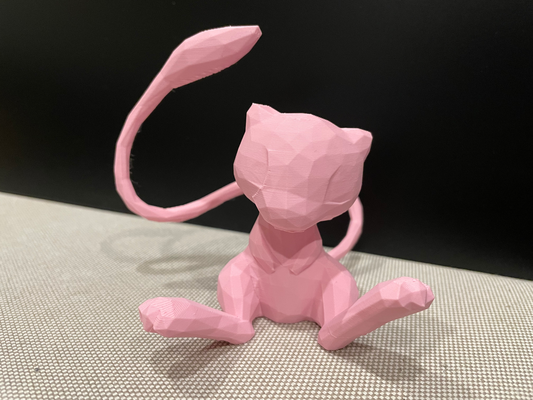 poly miauen by krookr kunst skulpturen lowpoly pokémon miniatur action figur dekorativ 3d print model - Mito3D