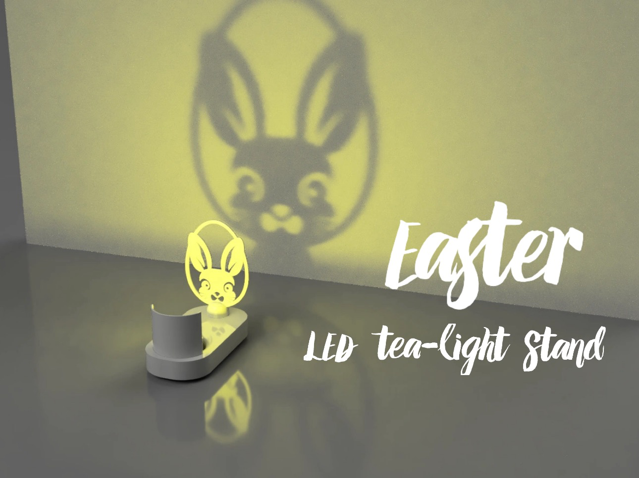 easter led tea-light stand by 3dslash household decor decoration tealight candle holder case egg 3D print model - Mito3D