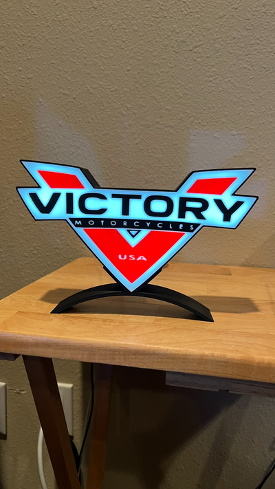 victory motorcycles light box by 3rdcoastprinting art models 3d print model - Mito3D