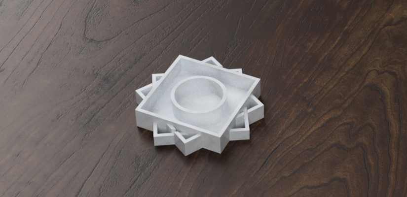 chá leve vela suporte ficar pé moderno by sayian20 casa decoração quadrado mobília arte interior 3d print model - Mito3D