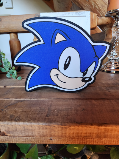 sonic hedgehog light box by picture it household decor 3d print model - Mito3D