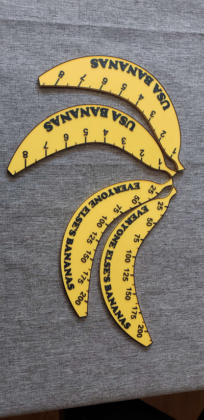 banana scale by fat tony tools measure tool bananaforscale 3d print model - Mito3D