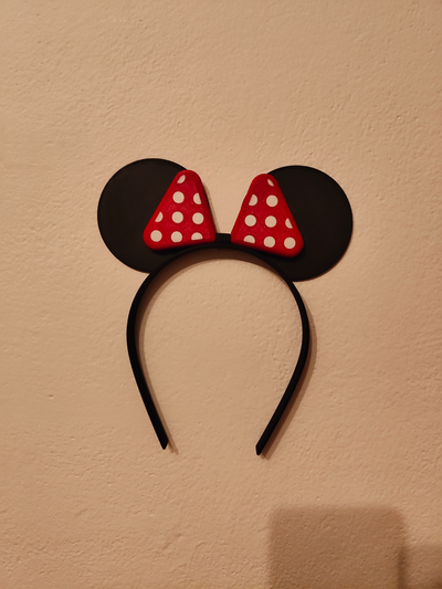 minnie topo orecchie fascia per capelli by libro moda modelli topolino disney testa x1c p1p p1s a1 3d print model - Mito3D