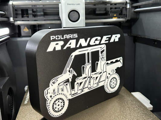 polaris ranger sxs logo boite lumière by a1 graphix art 2d utv 3d print model - Mito3D