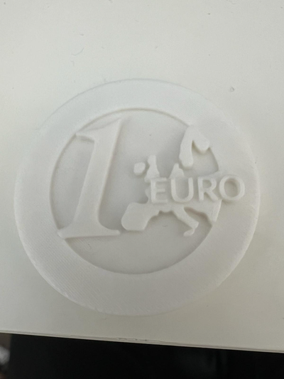 1 euro moeda by proki34 arte distintivos dinheiro 3d print model - Mito3D