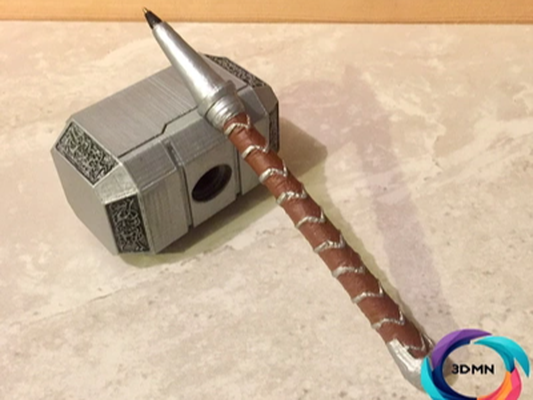 thor mjolnir bic dolma kalem çekiç ayakta durmak by 3dmn sahne cosplays hayret bec komik ams güzel eğlence destek kostüm oyunu süper kahraman güçlü hassas efsanevi mini minyatür araç kavga 3d print model - Mito3D