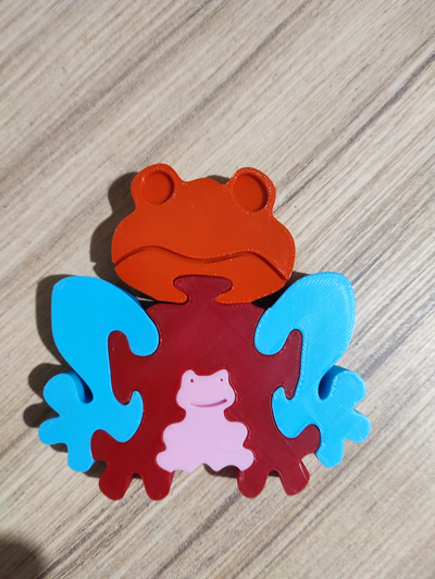 frog puzzle by jpokorny12 toys & games puzzles zoo kids children toy education 3d print model - Mito3D