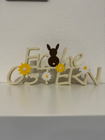 frohe ostern schriftzug by chris080782 art signs & logos 3d print model - Mito3D