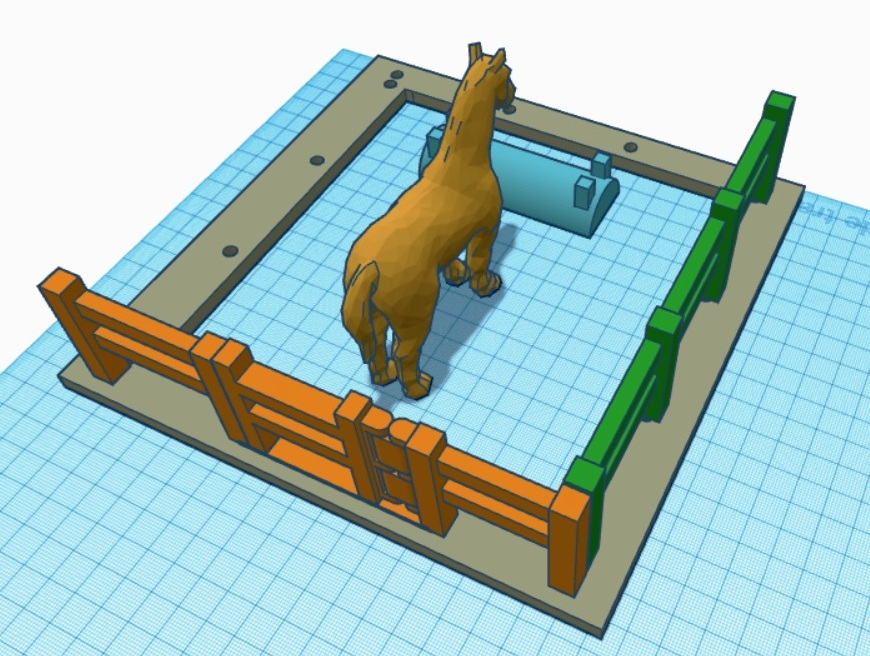 corral paraca caballos animales caballo by software jmf juguetes juegos aire libre 3D print model - Mito3D