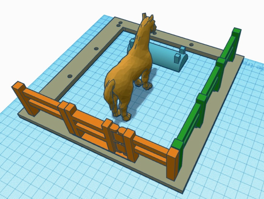 corral para caballos o animales horse by jmfsoftwar toys & games outdoor 3d print model - Mito3D