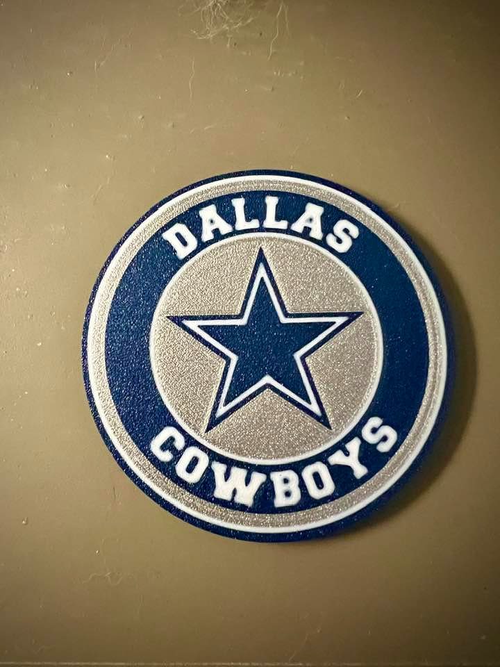 dallas kovboylar bardak altlığı by mipmay3d sanat işaretler logolar kovboyları insan mağarası i̇çmek soda bira teksas nfl futbol spor dalları 3D print model - Mito3D