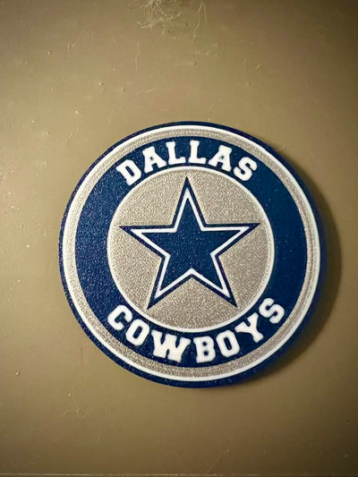 dallas cowboys coaster by mipmay3d art signs & logos dallascowboys mancave drink soda beer texas nfl football sports 3d print model - Mito3D