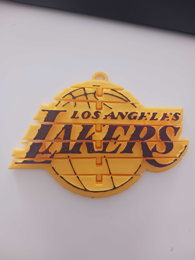 articulado lakers llavero remezclado by the3dsportsbeard arte 2d angeles kobe bryant lebron james rey cabra nba baloncesto llave anillo cadena equipo ventilador deportes 3d print model - Mito3D