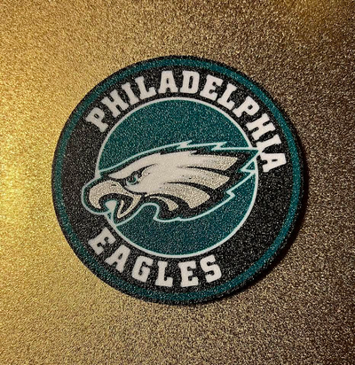 philadelphia eagles coaster by mipmay3d art signs & logos football nfl cup beer philly phillyeagles pennsylvania 3d print model - Mito3D