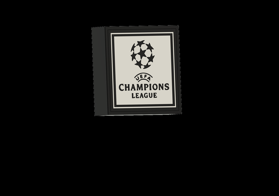 champions ligue logo boite lumière by guigomiranda00 art panneaux logos football messi ronaldo barcelone réel madrid sports football 3d print model - Mito3D