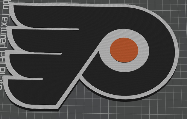 flyers logo remixé by fugitiflama loisir diy sport air hockey lnh crême philadelphia 3d print model - Mito3D