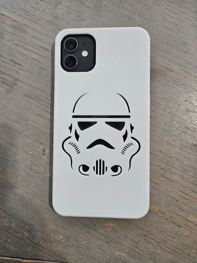 iphone 12 stormtrooper caso funda by proyectoskydroid pasatiempo bricolaje diy electrónica iphone12 3d print model - Mito3D