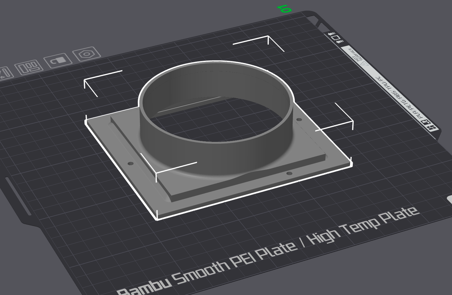 bambu labor x1c p1s 4 zoll leitung adapter by jesadac 3d drucker zubehör entlüften halterung p1p gehäuse 3D print model - Mito3D