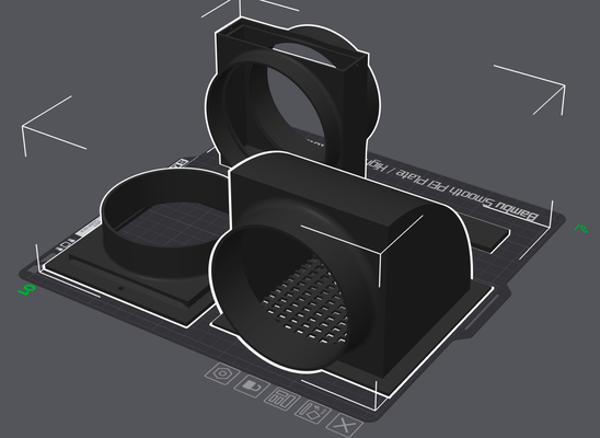 bambu laboratuar x1c p1s egzoz takım by jesadac 3d yazıcı aksesuarlar havalandırma 92mm 4 inç kanal dirsek 3d print model - Mito3D