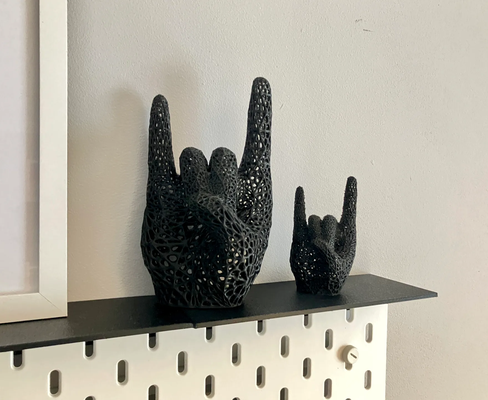 voronoi mão by mm figura casa decoração rocha arte 3d print model - Mito3D