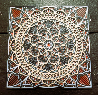 carré mandala by josh ménage décor déco 3d print model - Mito3D