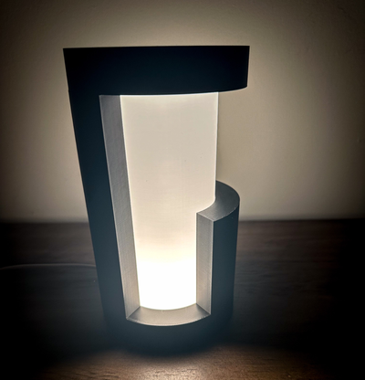 luminoso curva lampada by eluso studi domestico arredamento luce guidato minimalista moderno 3d print model - Mito3D