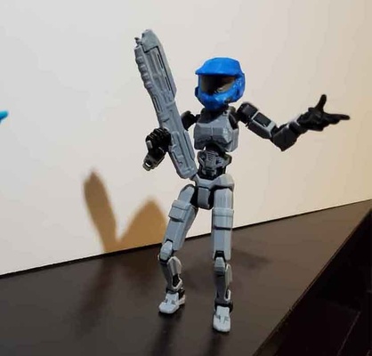 aréola armaduras manequim 13 remixado by mystoopidstuff brinquedos jogos personagens masterchief dummy13 3d print model - Mito3D